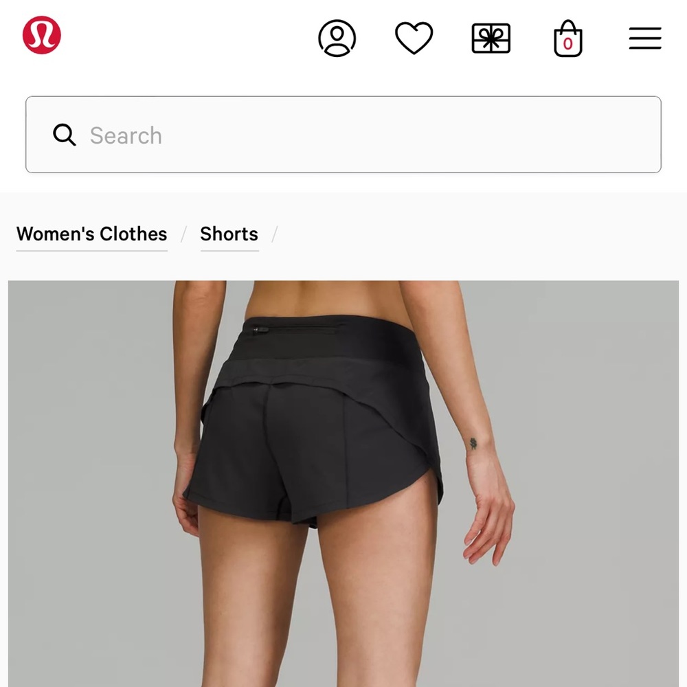 Lululemon shorts 🍋 black 2.5”